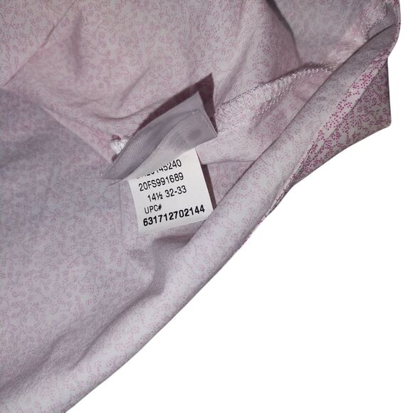 Van Heusen Dress Shirt Mens 14.5 32/33 Pink Slim Fit Stretch Stain Shield Wrinkl - Picture 11 of 11